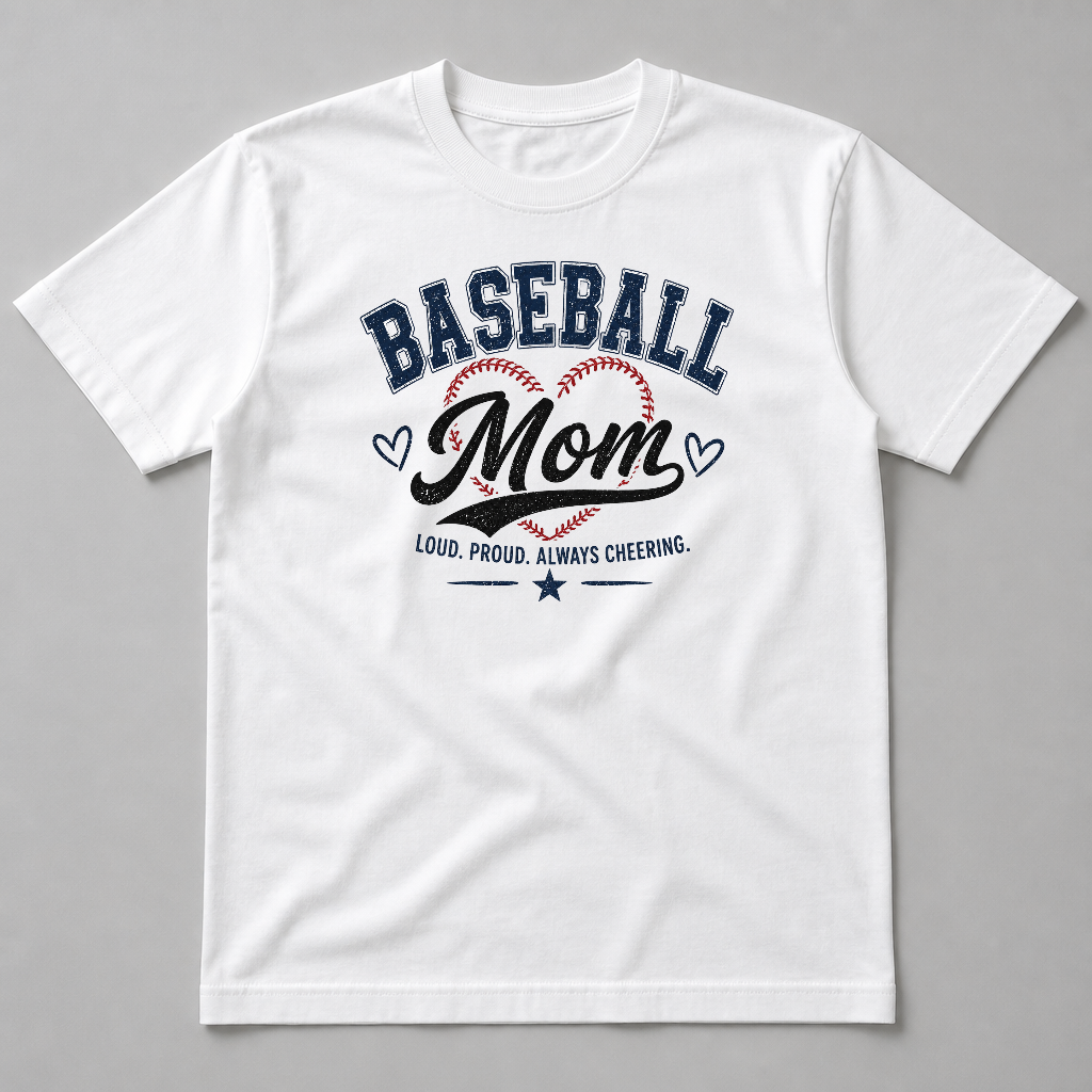 BASEBALL MOM LOUD PROUD ALWAYS CHEERING