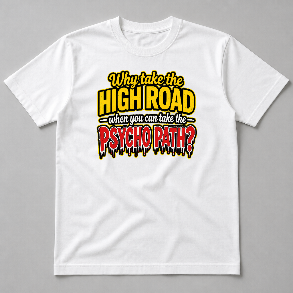 WHY TAKE THE HIGH ROAD WHEN YOU CAN TAKE THE PSYCHO PASS