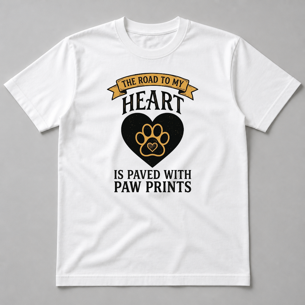 THE ROAD TO MY HEART IS PAVED WITH PAW PRINTS