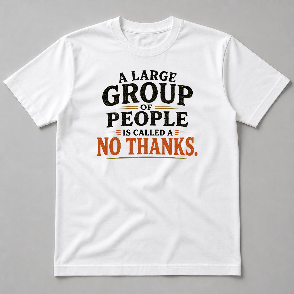 A GROUP OF PEOPLE IS CALLED A NO THANKS