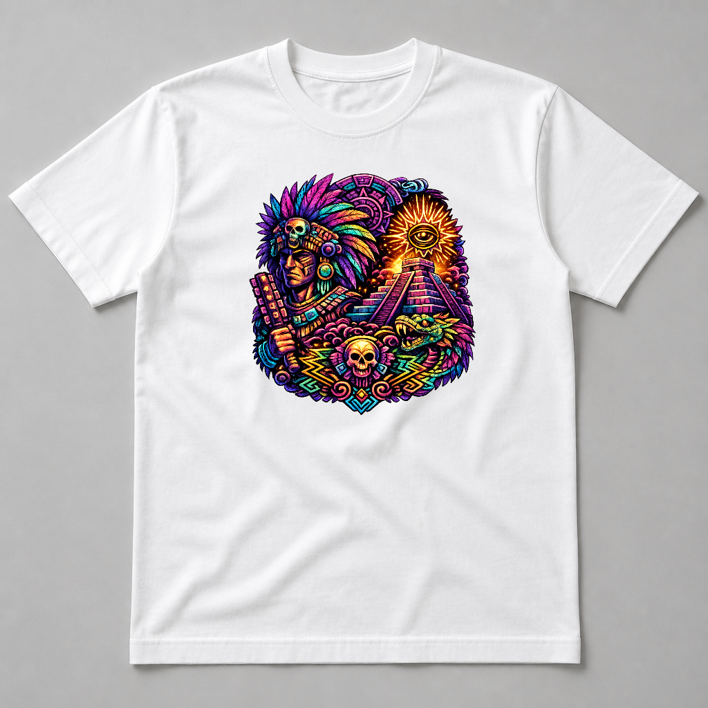 TRIBAL COLORFUL PYRAMID PRINT
